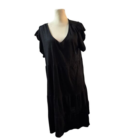 Max Studio S NWT dress black Flutter sleeve Tiered Dress A Line NWT $118
1X - Picture 3 of 6